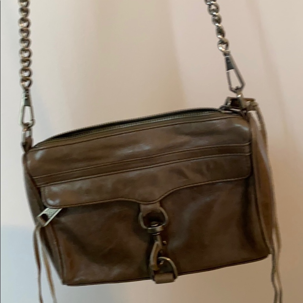 Grey Rebecca Minkoff mini MAC bag